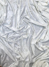 White Stretch Crushed Velvet
