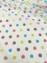 Printed Tulle Multicolor Polka Dot