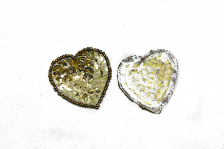 Sequin Heart Applique 1.75" x 1.63"