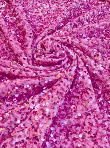 Sequin on Velvet Stretch Fabric