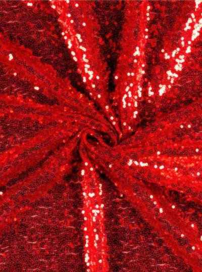 Stretch Red Sequin on Mesh