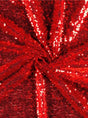 Stretch Red Sequin on Mesh
