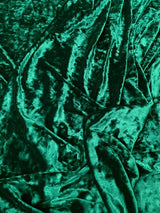 Stretch Crushed Velvet Hunter Green
