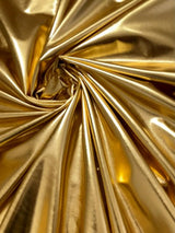 Glossy Gold Stretch Faux Leather