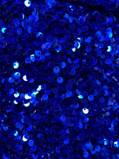 Stretch Sequin Velvet Royal Blue