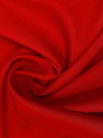 Poly Poplin Red