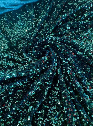 Hunter Green Sequin Velvet