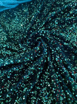 Hunter Green Sequin Velvet