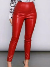 Red Stretch Faux Leather