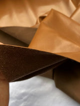 Brown Cognac 2-Way Stretch Faux Leather
