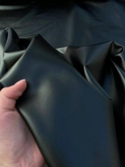 Black 4-Way Stretch Faux Leather