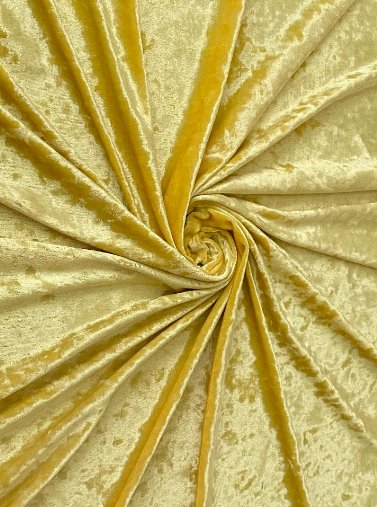 Stretch Crushed Velvet Yellow
