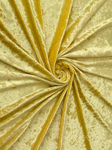 Stretch Crushed Velvet Yellow