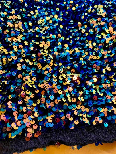 Stretch Sequin on Velvet Multicolor