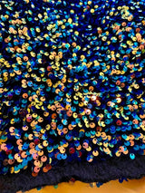 Stretch Sequin on Velvet Multicolor