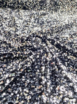 Stretch Sequin on Velvet Silver/Black