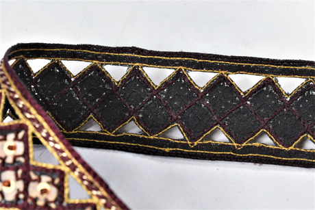 Beaded Rhinestone Floral Trim 1.5"
