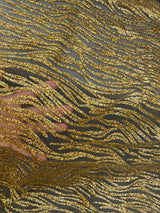 Gold Glitter Abstract Design Lace