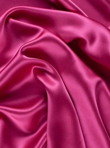 Stretch Silk Satin Fuchsia