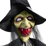 6 Ft Animated Talking Witch Halloween Decoration Light Up Face