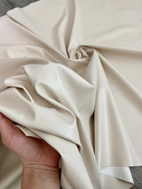 Beige Stretch Faux Leather