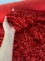 Red Sequin on Velvet
