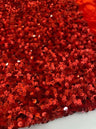 Red Sequin on Velvet
