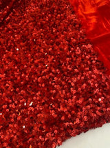 Red Sequin on Velvet