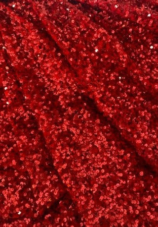 Red Sequin on Velvet