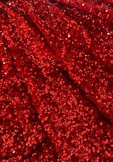 Red Sequin on Velvet