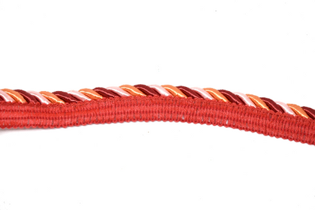 Cording on Tape Tricolor Pink Orange Burgundy 1"
