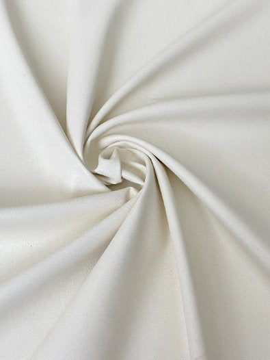 Off White Stretch Faux Leather