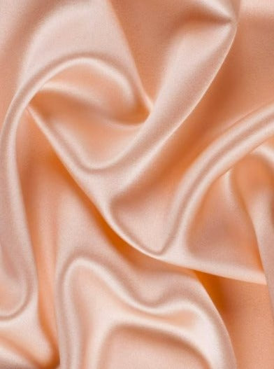 Stretch Silk Satin Peach