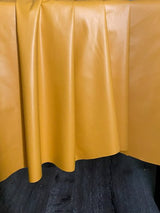 Stretch Faux Leather Mustard