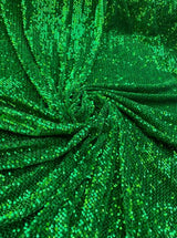 Stretch Sequin on Velvet Emerald Green