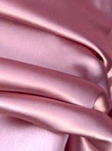 Stretch Silk Satin Deep Blush