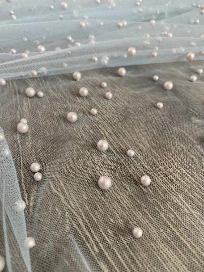 Pearl Tulle Baby Blue