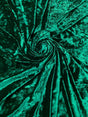 Stretch Crushed Velvet Hunter Green