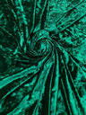 Stretch Crushed Velvet Hunter Green