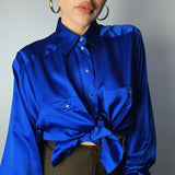 Stretch Satin Royal Blue