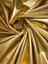 Glossy Gold Stretch Faux Leather