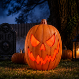 Light Up Jack O Lantern Finned Halloween Football