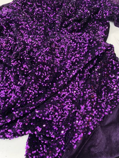 Purple Sequin on Velvet