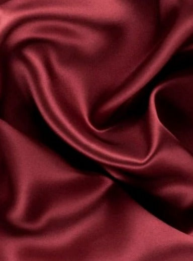 Stretch Satin Burgundy