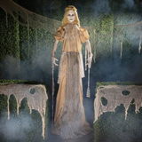 6 Ft Animated Zombie Bride Halloween Outdoor Yard Decoration