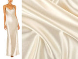 Ivory Silky Stretch Satin