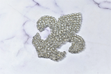 Rhinestone Applique Fleur De Los 3.5 x 4