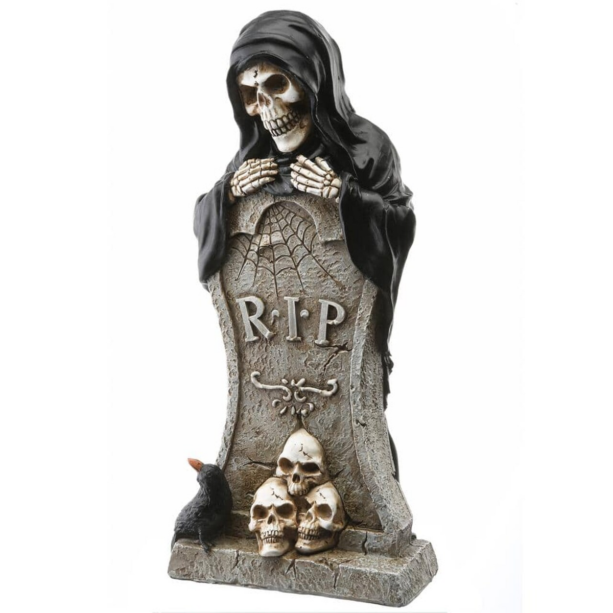 12 Inch Tombstone and Skeleton Reaper Halloween Decoration