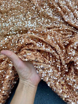 Rose Gold Sequin Velvet