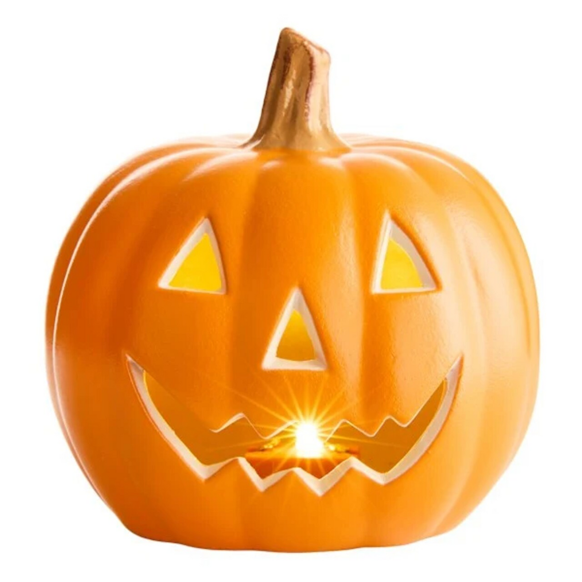 Orange Jack-o'-Lantern Blow Mold 4-Inch Halloween Pumpkin Decor